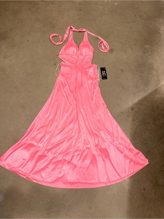 Grace Dresses & Skirts - 90s Grace Tie-Back Halter Maxi Dress in Bright Pink NWT